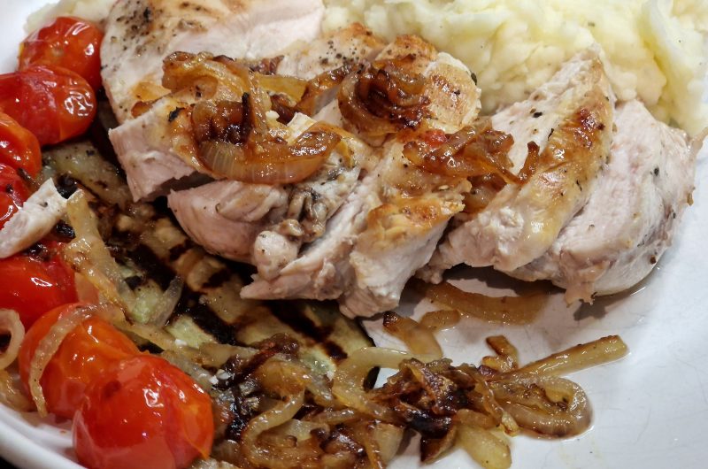 Pouletfilet op Auberginen