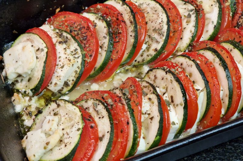 Tomaten-Courgetten-Gratin