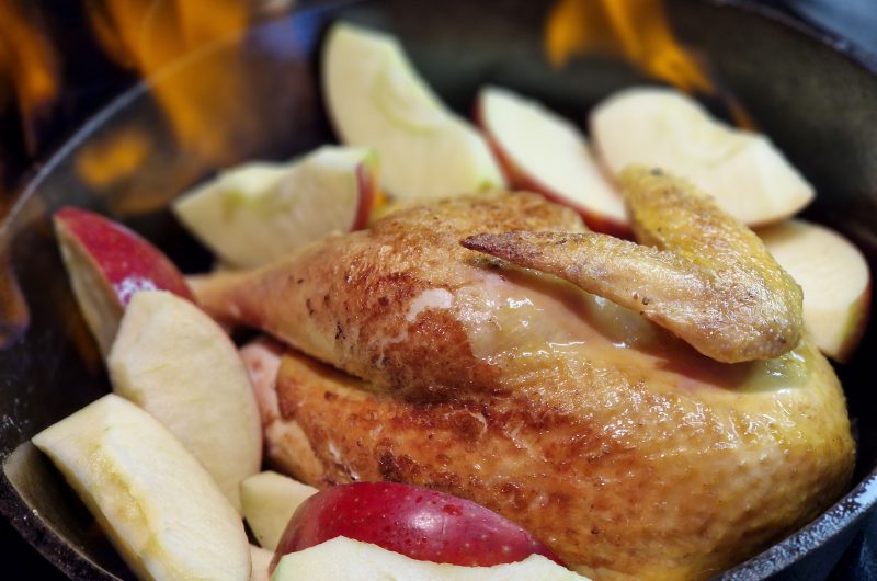 Poulet sauté à la normande